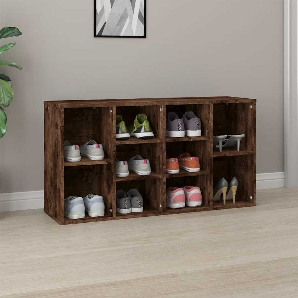 foto del prodotto scarpiera rovere fumo 103x30x54,5 cm in legno multistrato