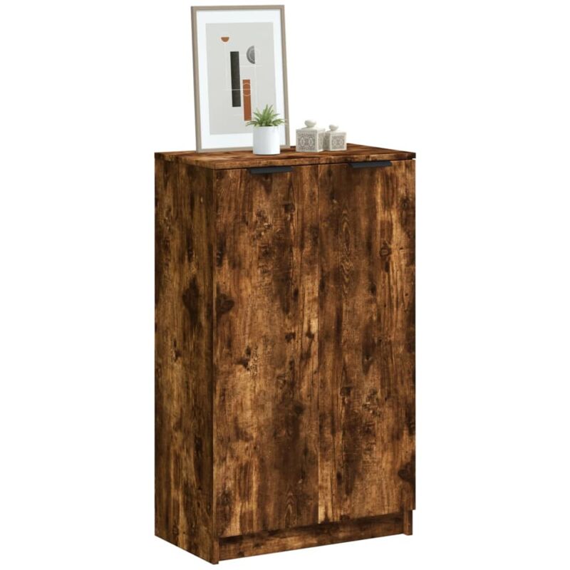 foto del prodotto scarpiera rovere fumo 59x35x100 cm in legno multistrato vidaxl