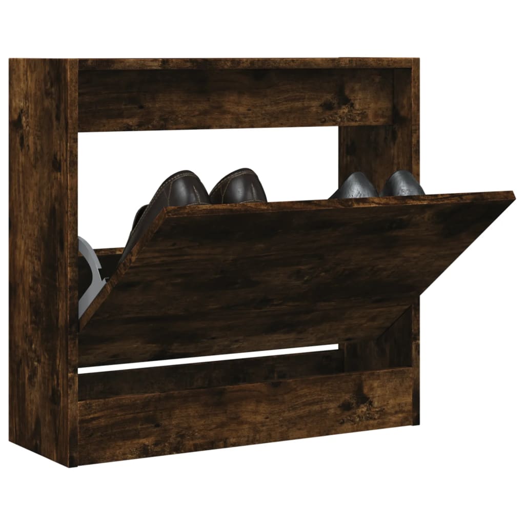 foto del prodotto scarpiera rovere fumo 60x21x57 cm in legno multistratocod mxl 86803