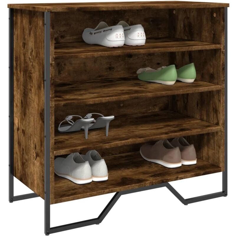 foto del prodotto scarpiera rovere fumo 80x38x78 cm in truciolato vidaxl
