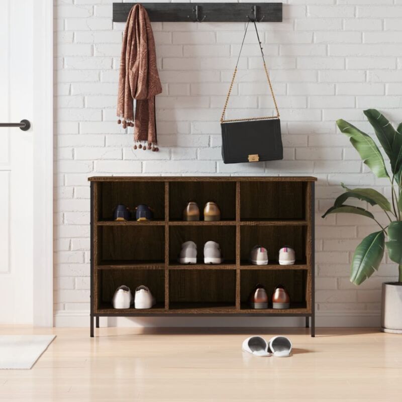 foto del prodotto scarpiera rovere marrone 100x35x70 cm in legno multistrato vidaxl