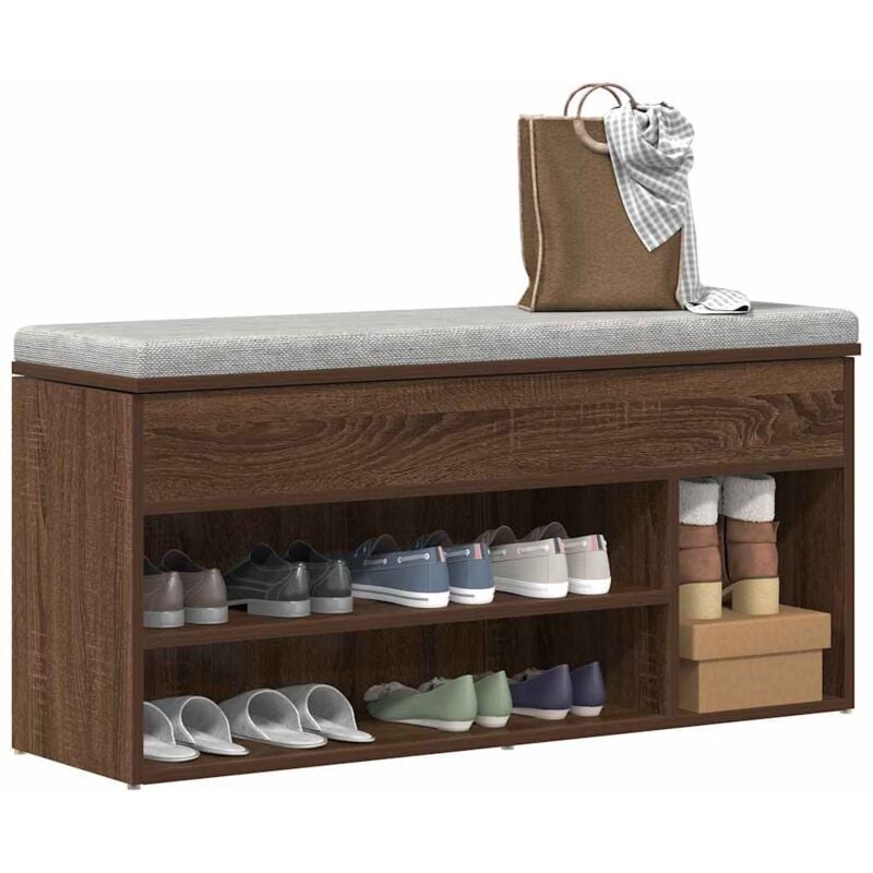 foto del prodotto scarpiera rovere marrone 102x30,5x45 cm in legno multistrato vidaxl