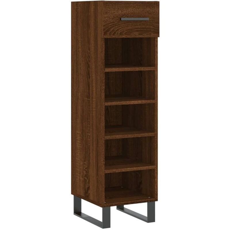 foto del prodotto scarpiera rovere marrone 30x35x105 cm in legno multistrato vidaxl