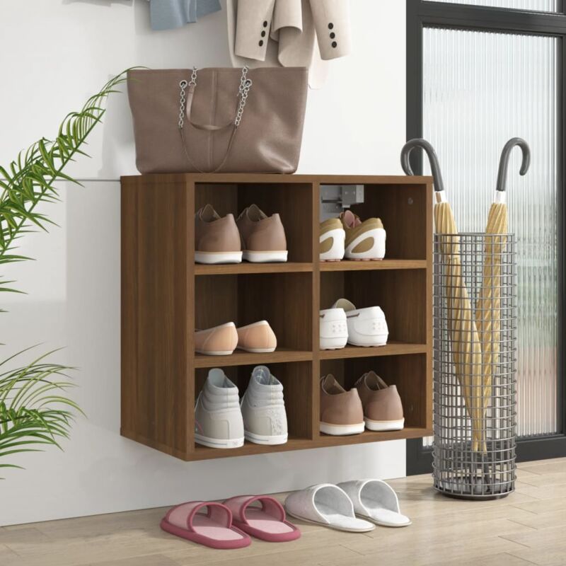 foto del prodotto scarpiera rovere marrone 52,5x30x50 cm vidaxl