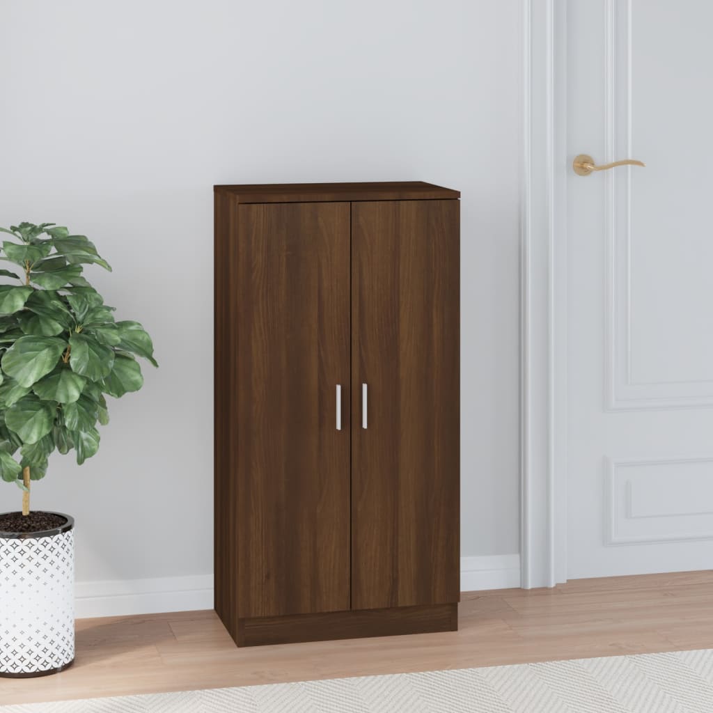 foto del prodotto scarpiera rovere marrone 55x35x108 cm in legno multistrato