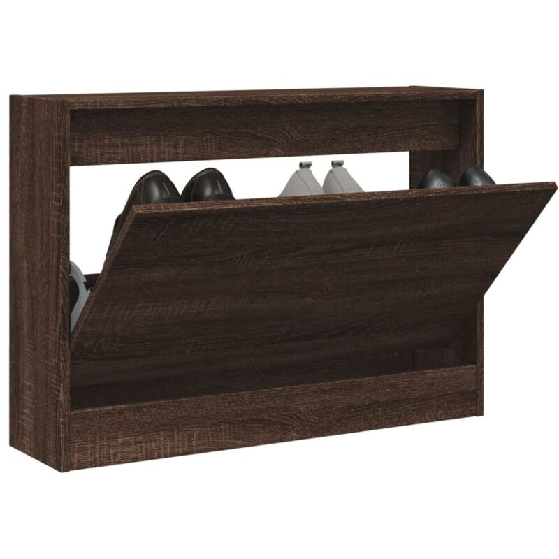 foto del prodotto scarpiera rovere marrone 80x21x57 cm in legno multistrato vidaxl