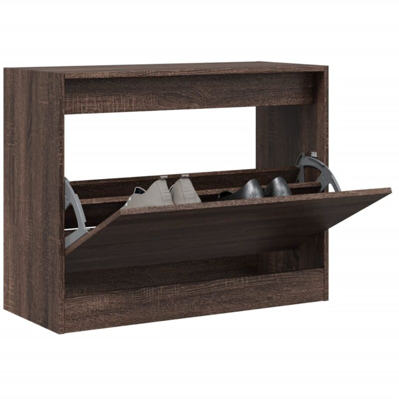 foto del prodotto scarpiera rovere marrone 80x34x63 cm in legno multistrato vidaxl