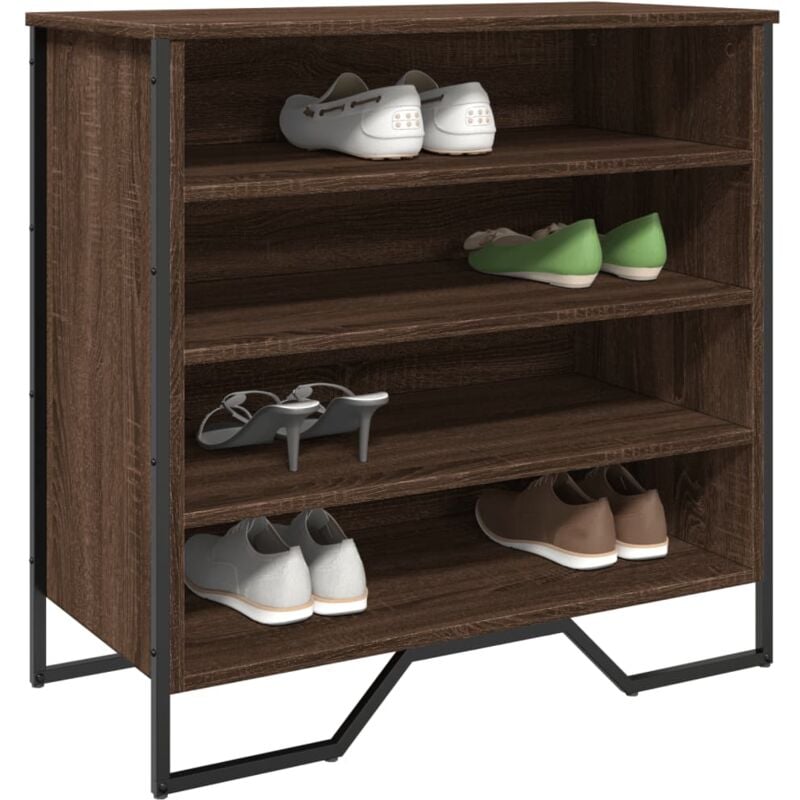 foto del prodotto scarpiera rovere marrone 80x38x78 cm in truciolato vidaxl