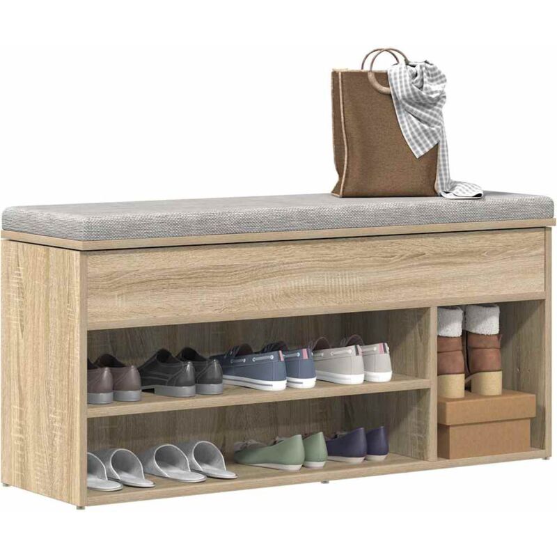 foto del prodotto scarpiera rovere sonoma 102x30,5x45 cm in legno multistrato vidaxl