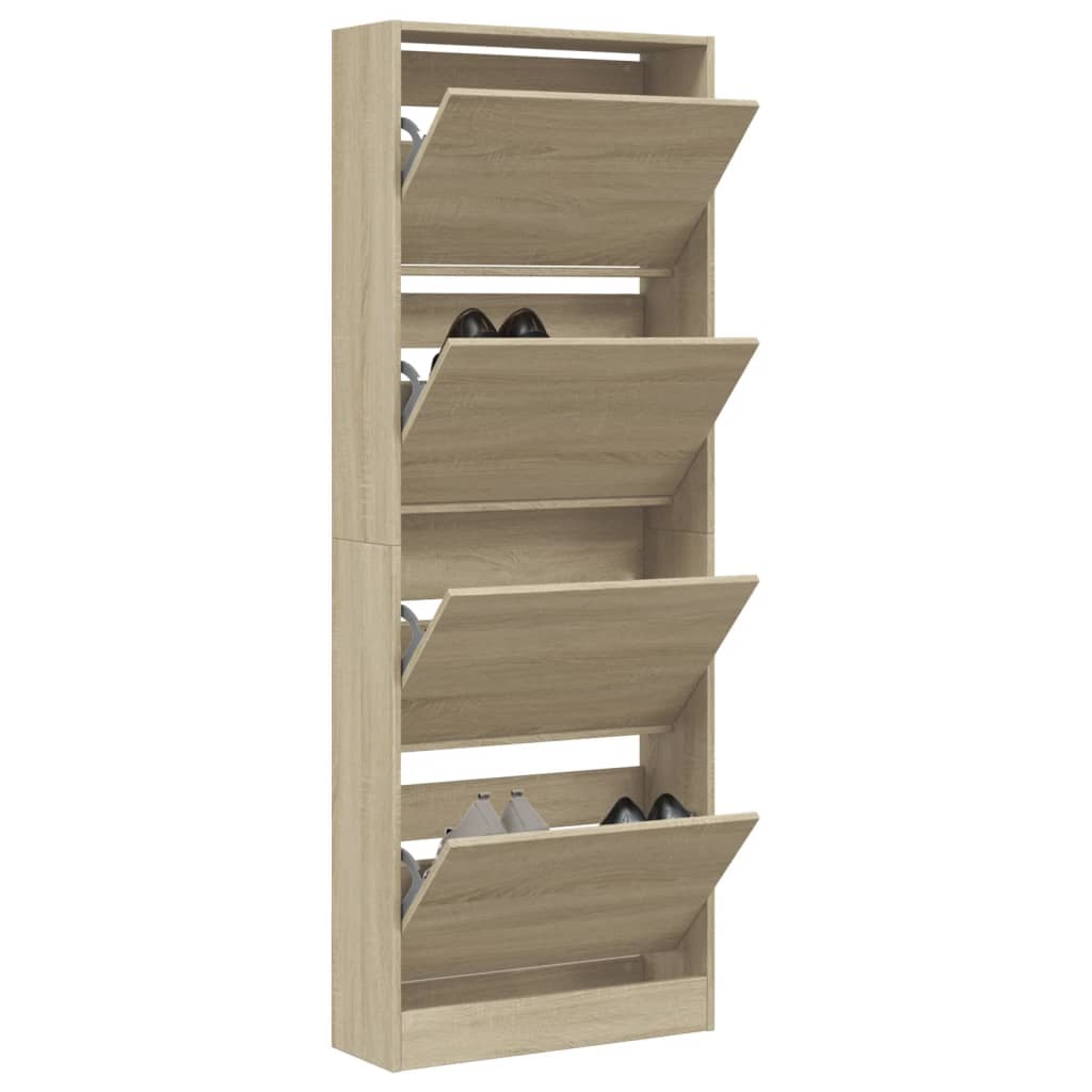 foto del prodotto scarpiera rovere sonoma 60x21x163,5 cm in legno multistratocod mxl 134786
