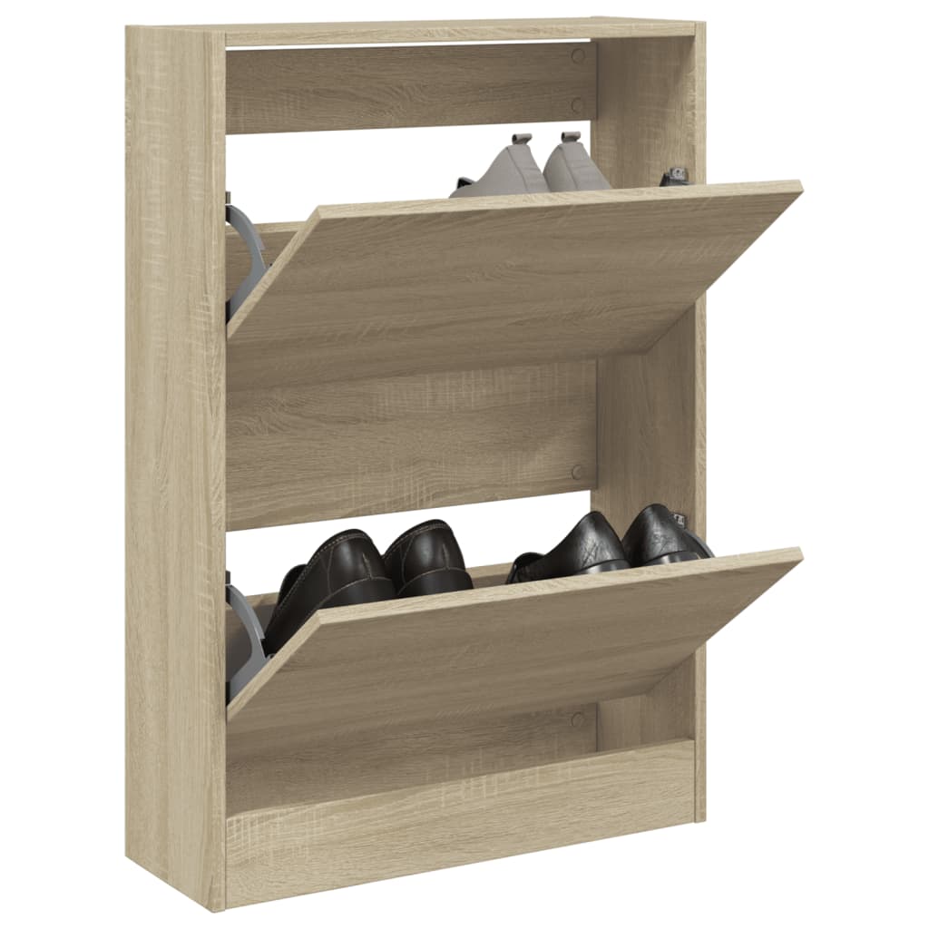 foto del prodotto scarpiera rovere sonoma 60x21x87,5 cm in legno multistratocod mxl 110789