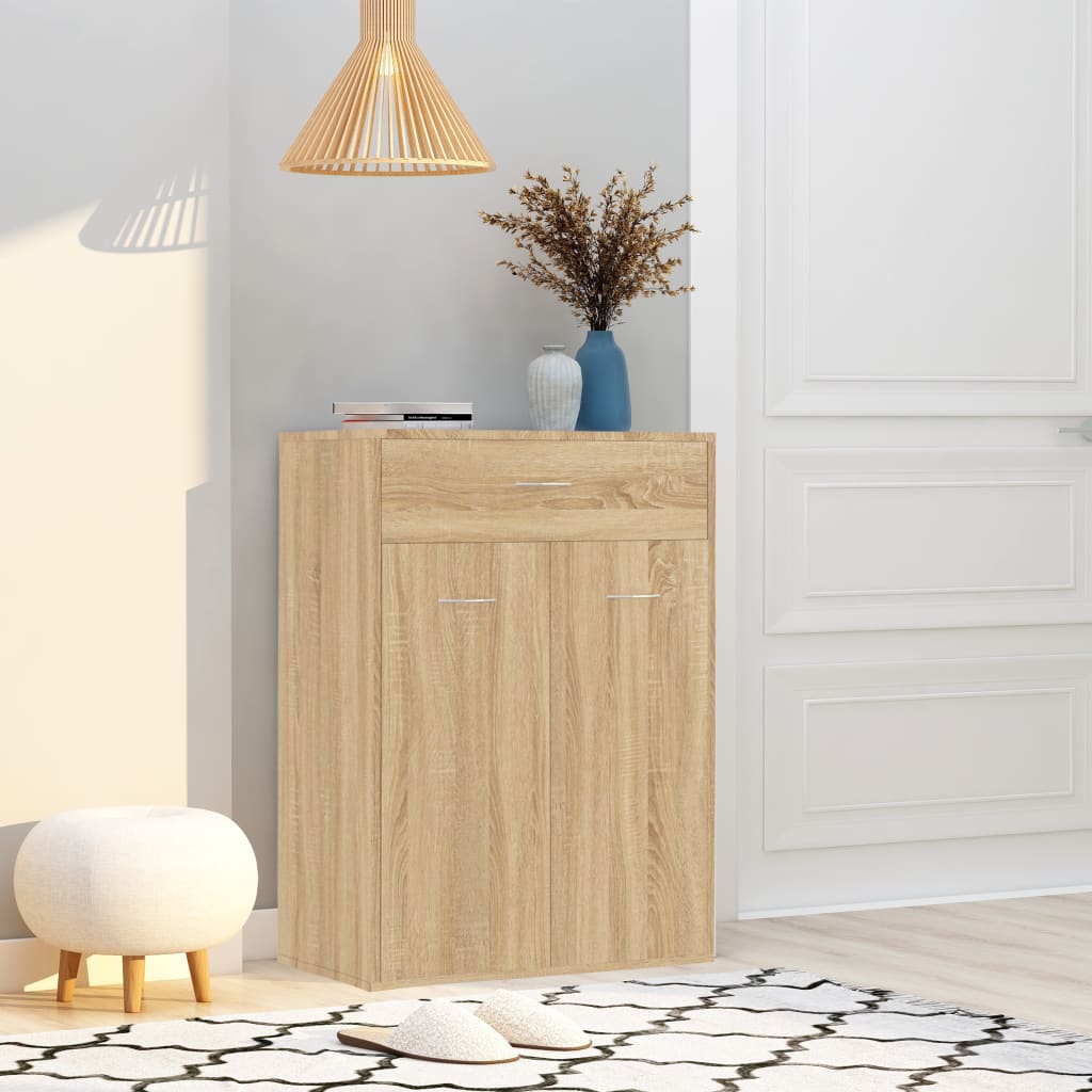 foto del prodotto scarpiera rovere sonoma 60x35x84 cm in truciolato cod mxl 46945