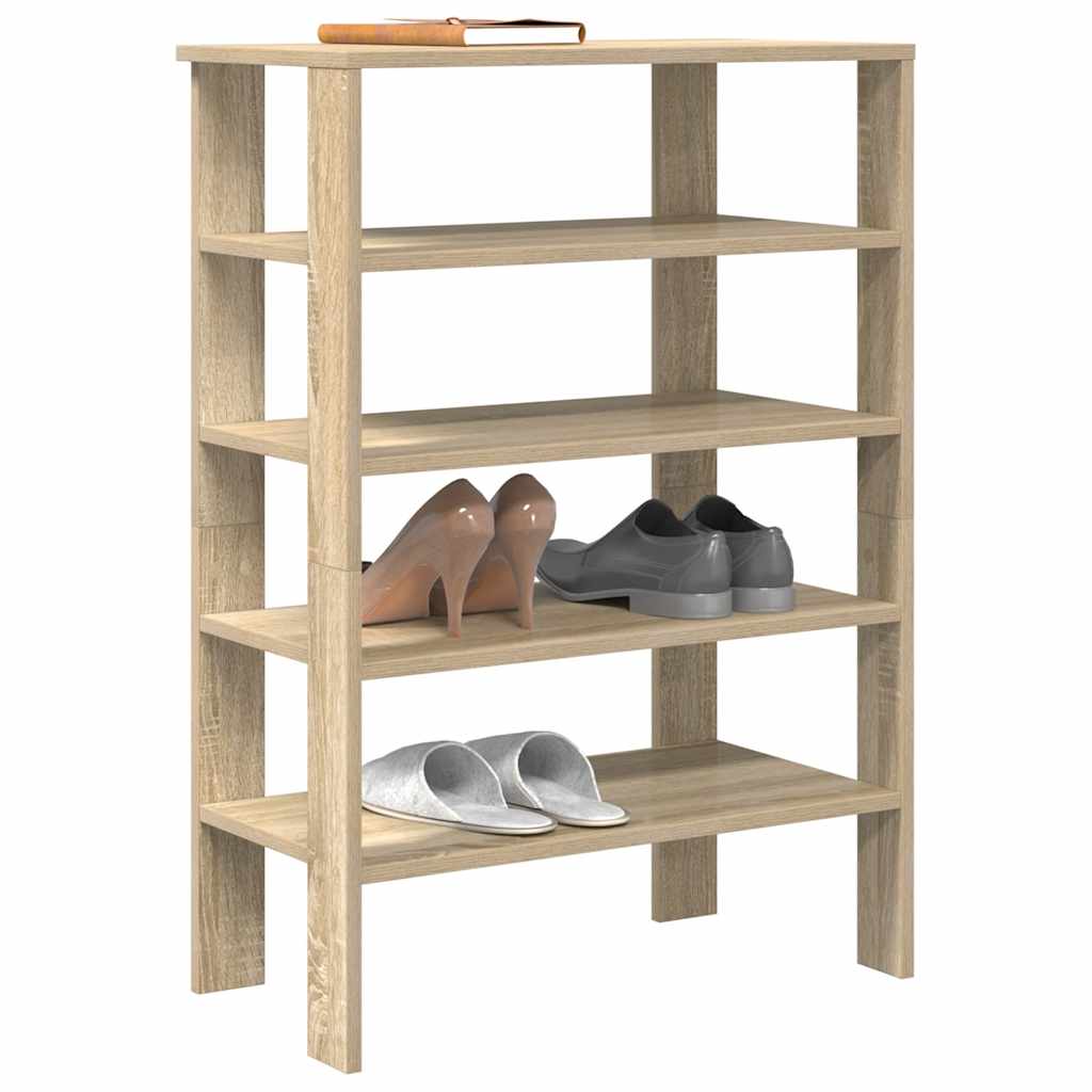 foto del prodotto scarpiera rovere sonoma 61x32x87,5 cm in legno multistrato