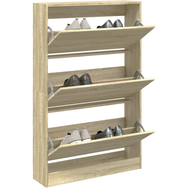 foto del prodotto scarpiera rovere sonoma 80x21x125,5 cm in legno multistrato vidaxl