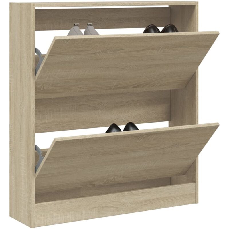 foto del prodotto scarpiera rovere sonoma 80x21x87,5 cm in legno multistrato vidaxl