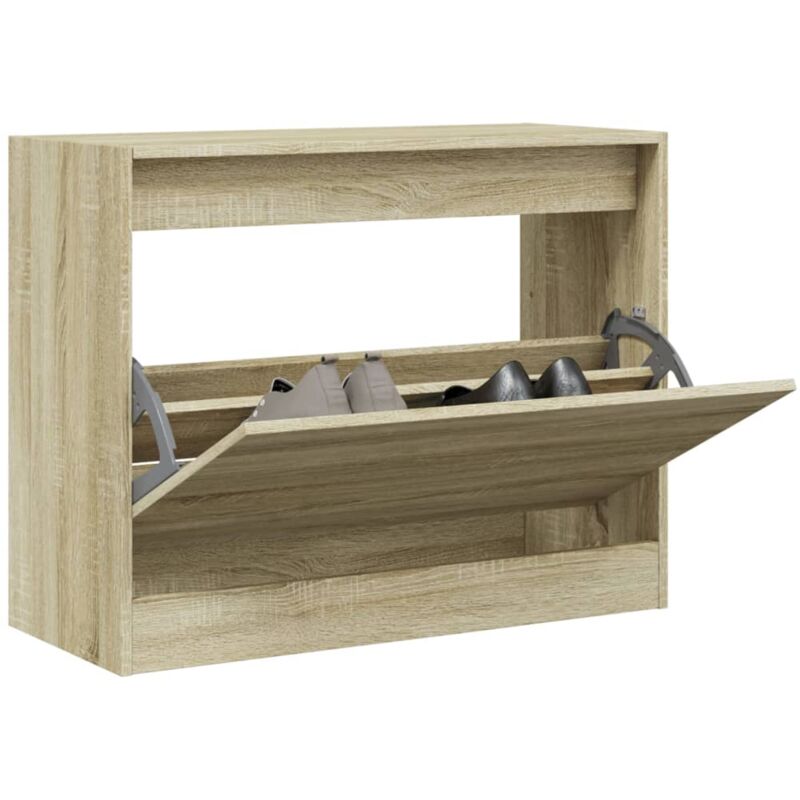 foto del prodotto scarpiera rovere sonoma 80x34x63 cm in legno multistrato vidaxl