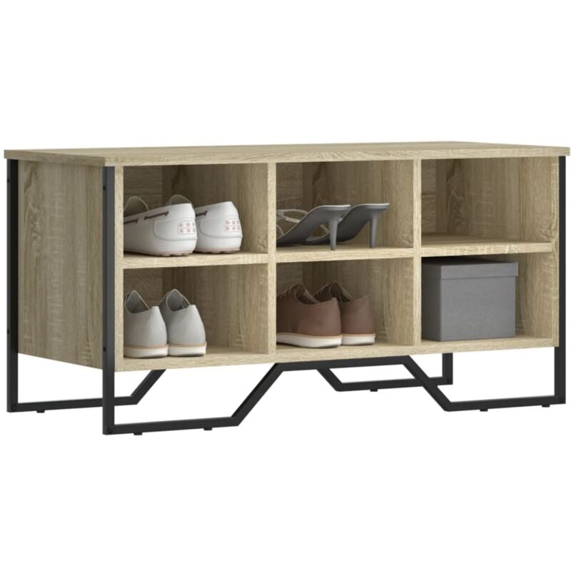 foto del prodotto scarpiera rovere sonoma 90x38x45,5 cm in truciolato vidaxl