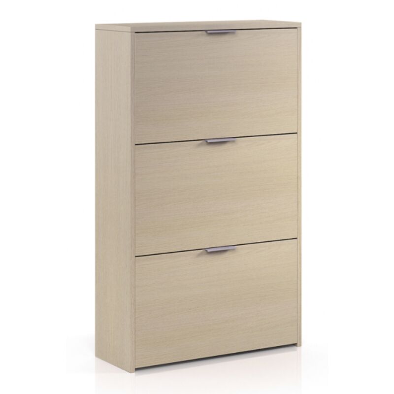 foto del prodotto scarpiera salvaspazio 60x22x113 cm rovere chiaro con 3 ante russia