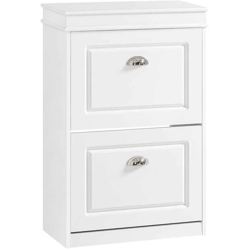foto del prodotto scarpiera salvaspazio slim portascarpe salvaspazio regolabili 54x24x83cm sobuy bianco fsr78 w