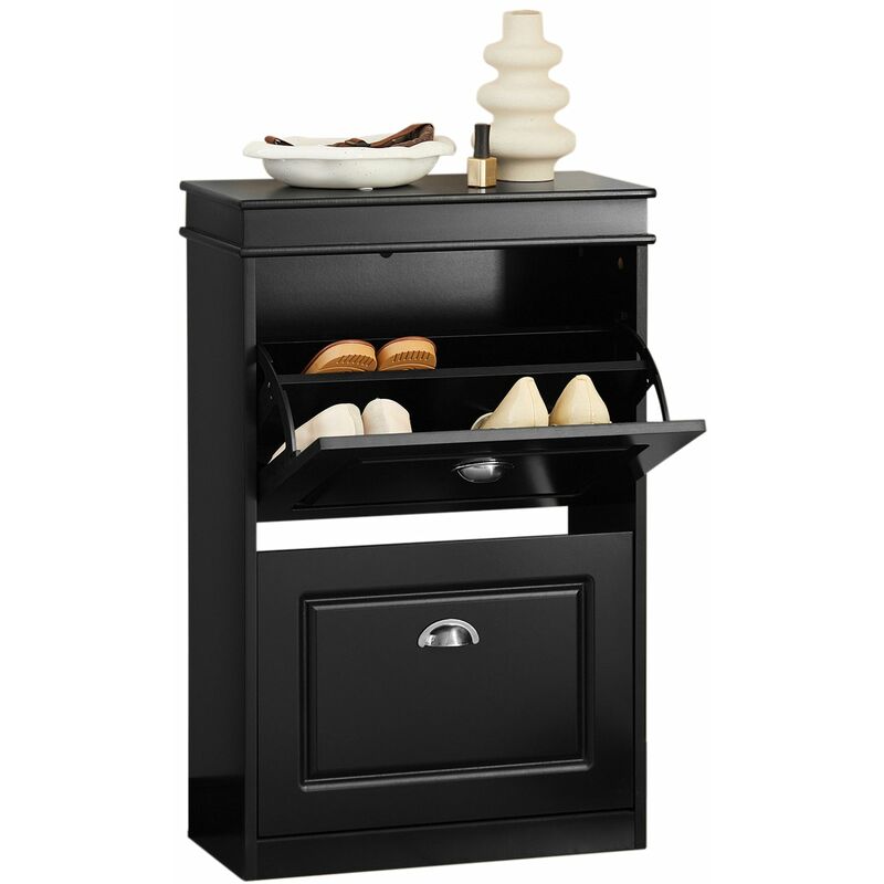 foto del prodotto scarpiera salvaspazio slim portascarpe salvaspazio regolabili 54x24x83cm sobuy nero fsr78 sch