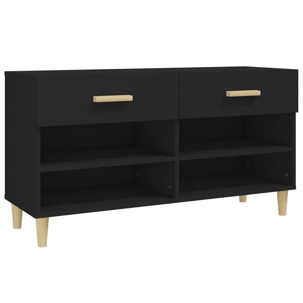 foto del prodotto scarpiera scarpiera mobile portaoggetti ingresso corridoio soggiorno 102 x 35 x 55 cm legno multistrato nero 02 0021937