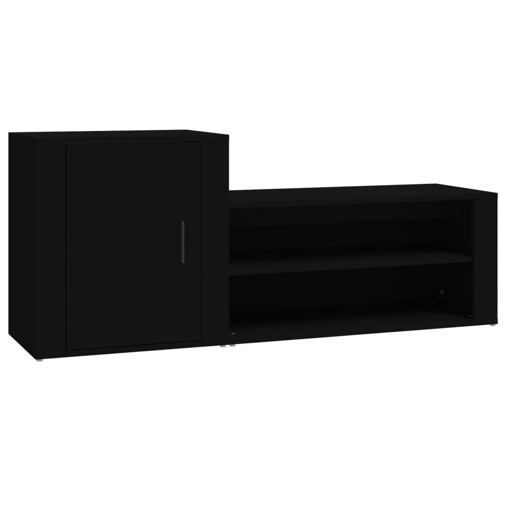 foto del prodotto scarpiera scarpiera mobile portaoggetti ingresso corridoio soggiorno 130 x 35 x 54 cm legno multistrato nero 02 0021956