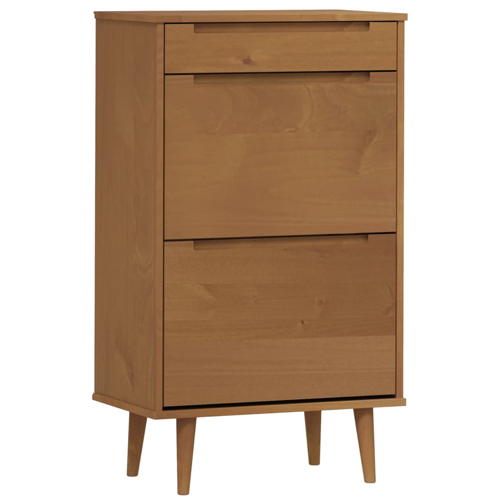 foto del prodotto scarpiera scarpiera mobile portaoggetti ingresso corridoio soggiorno 59,5 x 35 x 103 cm legno di pino marrone 02 0021898