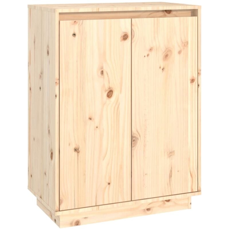 foto del prodotto scarpiera scarpiera mobile portaoggetti ingresso corridoio soggiorno 60 x 35 x 80 cm in legno di pino massiccio marrone