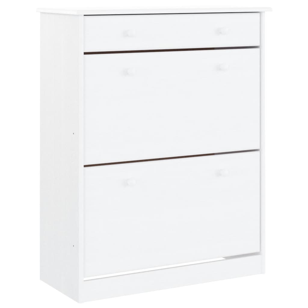 foto del prodotto scarpiera scarpiera mobile portaoggetti ingresso corridoio soggiorno alta 77 x 35 x 96 cm legno massello di pino bianco 02 0021400