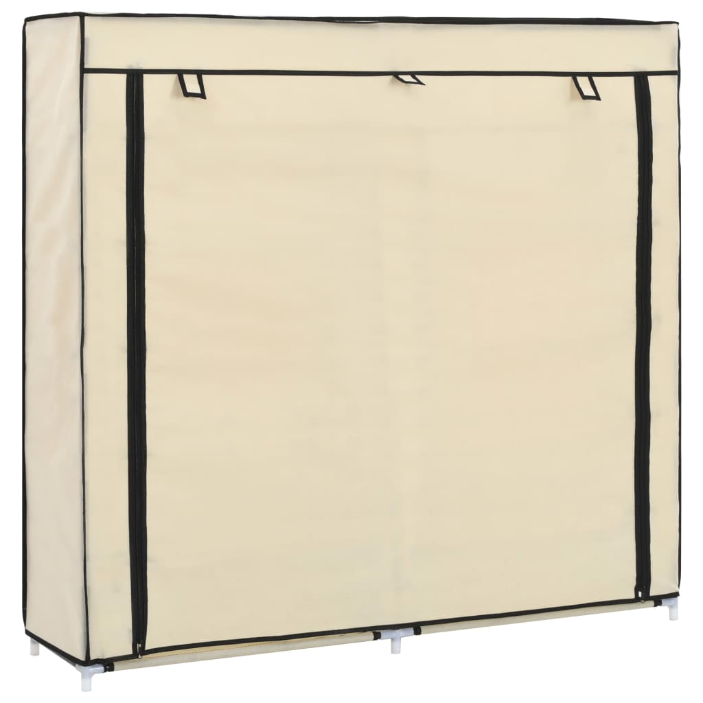foto del prodotto scarpiera scarpiera mobile portaoggetti ingresso corridoio soggiorno con coperchio 115 x 28 x 110 cm tessuto panna 02 0021406