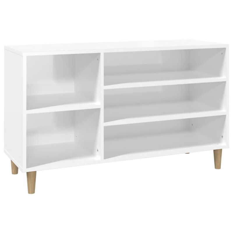 foto del prodotto scarpiera scarpiera mobile portaoggetti ingresso corridoio soggiorno lucido 102 x 36 x 60 cm legno composito bianco