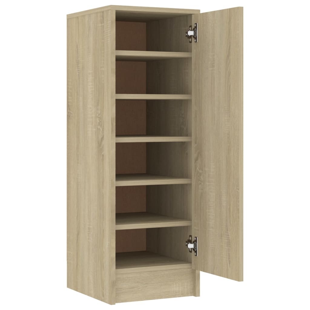 foto del prodotto scarpiera scarpiera mobile portaoggetti ingresso corridoio soggiorno sonoma 32 x 35 x 92 cm mdf marrone 02 0021695