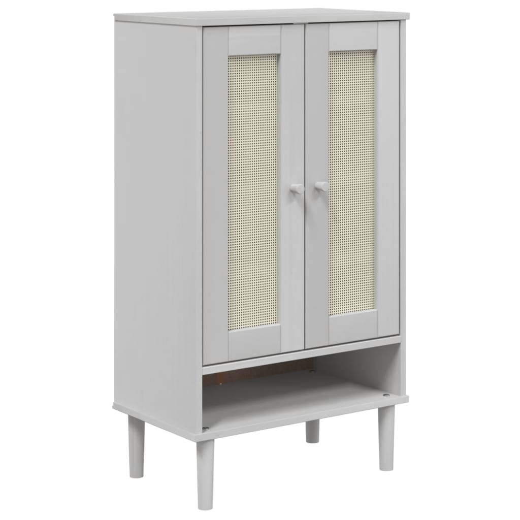 foto del prodotto scarpiera scarpiera mobili portaoggetti ingresso corridoio soggiorno effetto rattan legno massiccio bianco 02 0022039