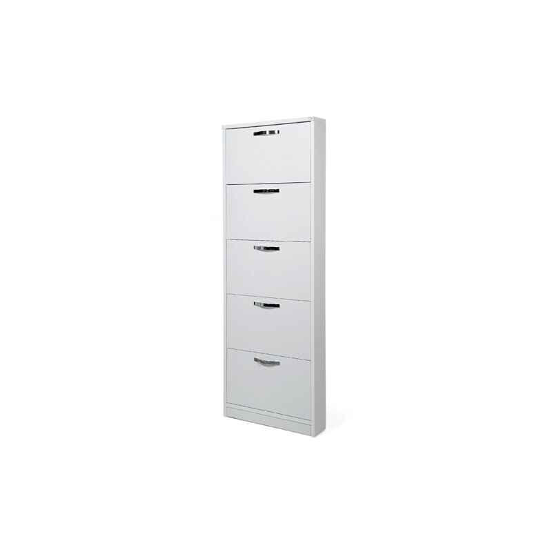 foto del prodotto scarpiera serena 5a cm.65x15x180 bianco frassinato