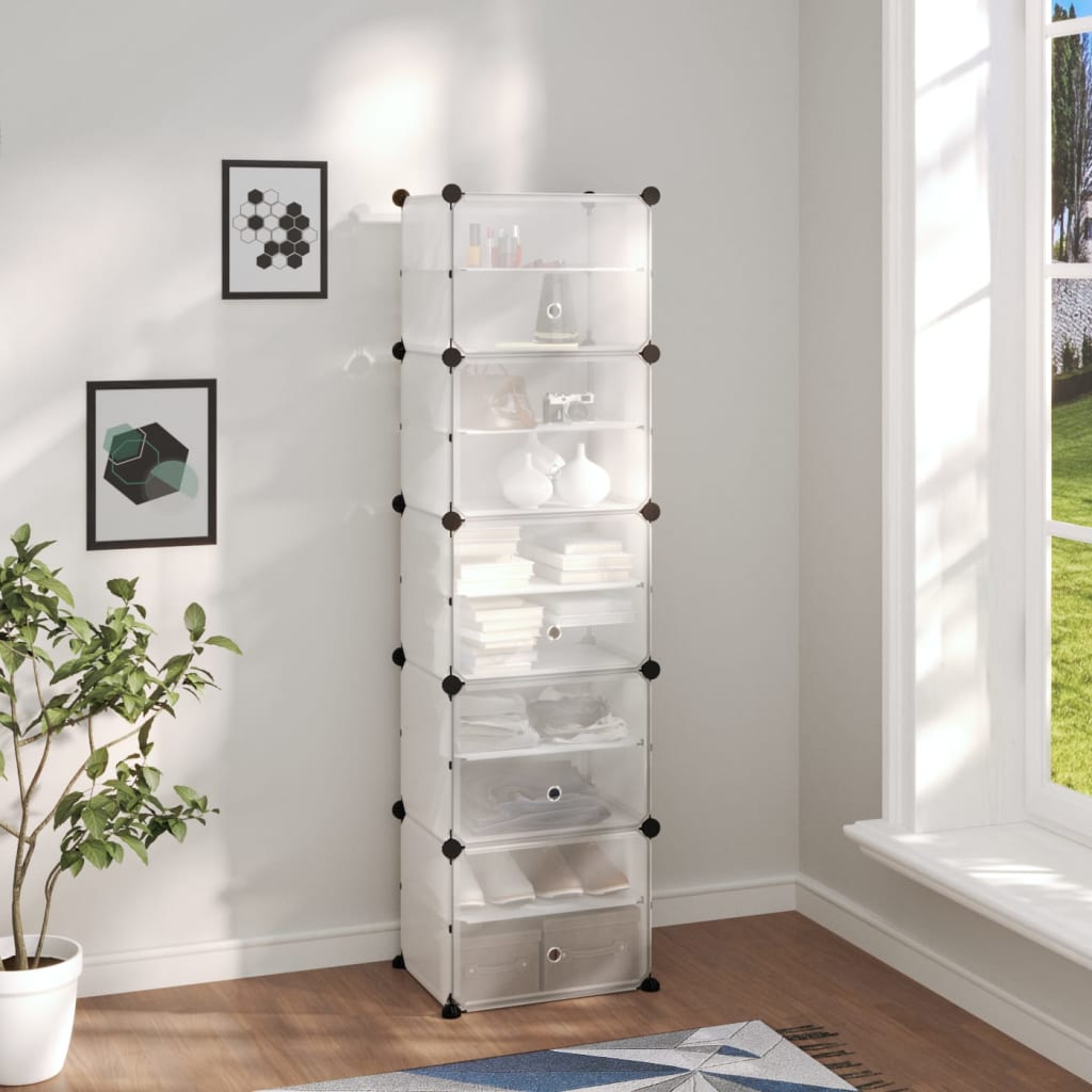 foto del prodotto scarpiera trasparente 44x31,5x153,5 cm in pp cod mxl 47019
