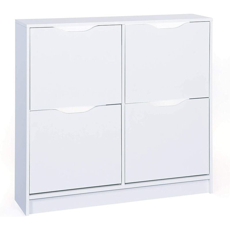 foto del prodotto scarpiera westphalen 4 vani 100x25x90h struttura in laminato verniciato bianco