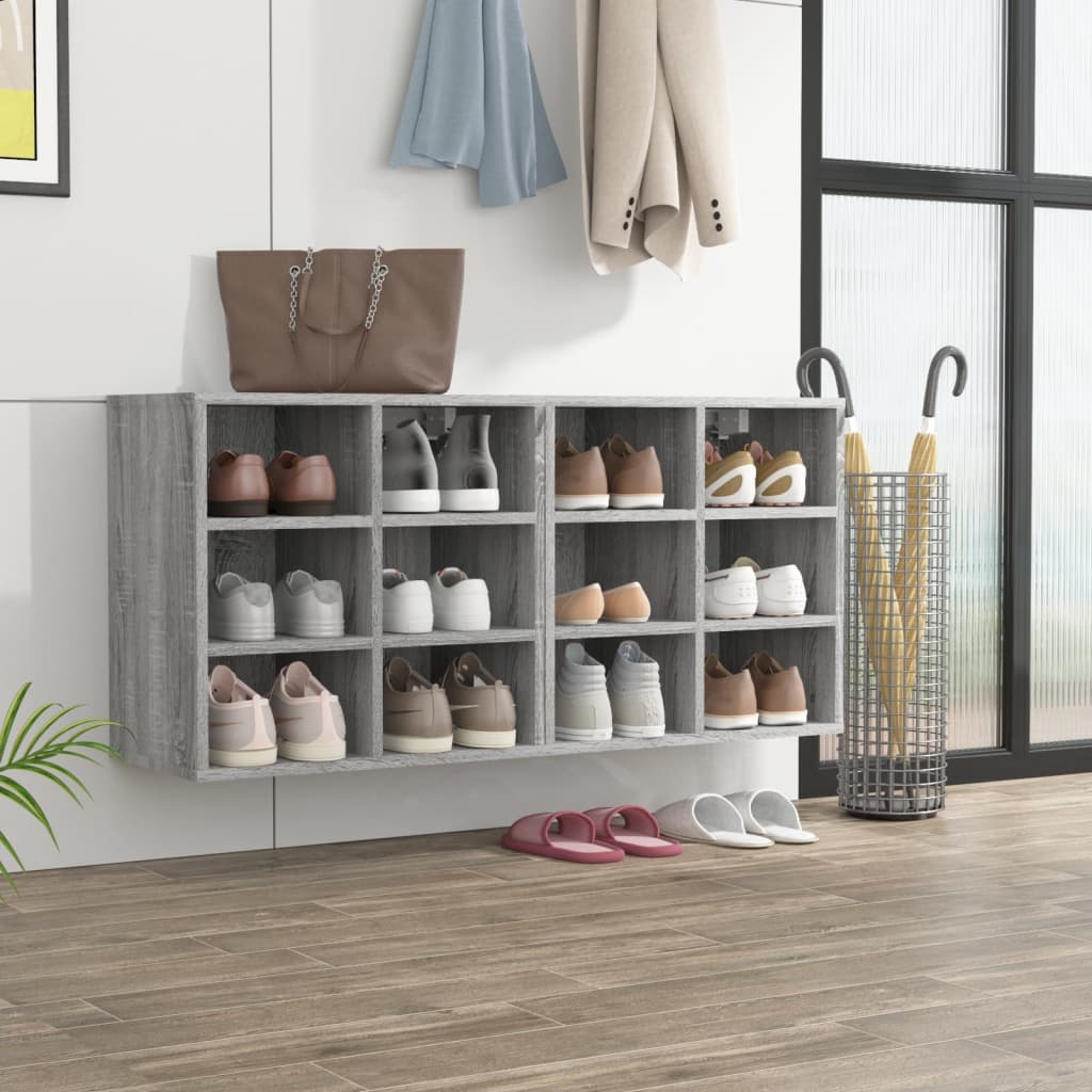 foto del prodotto scarpiere 2 pz grigie sonoma 52,5x30x50 cm