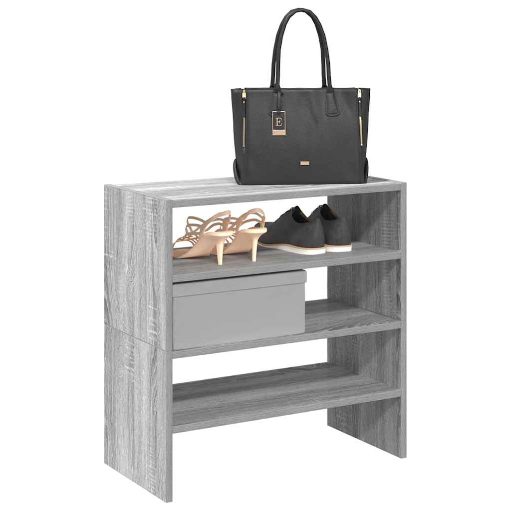 foto del prodotto scarpiere 2 pz impilabili grigio sonoma 60x30x30,5 cm