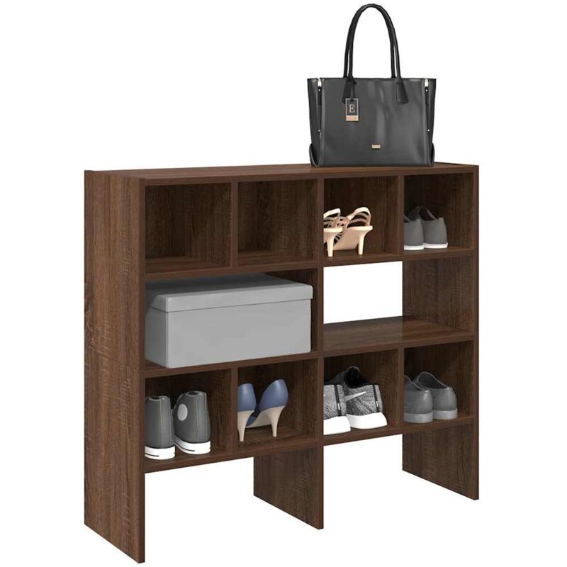 foto del prodotto scarpiere 2 pz impilabili rovere marrone 89,5x30x40 cm vidaxl