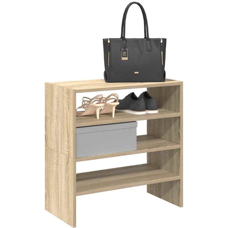 foto del prodotto scarpiere 2 pz impilabili rovere sonoma 60x30x30,5 cm vidaxl