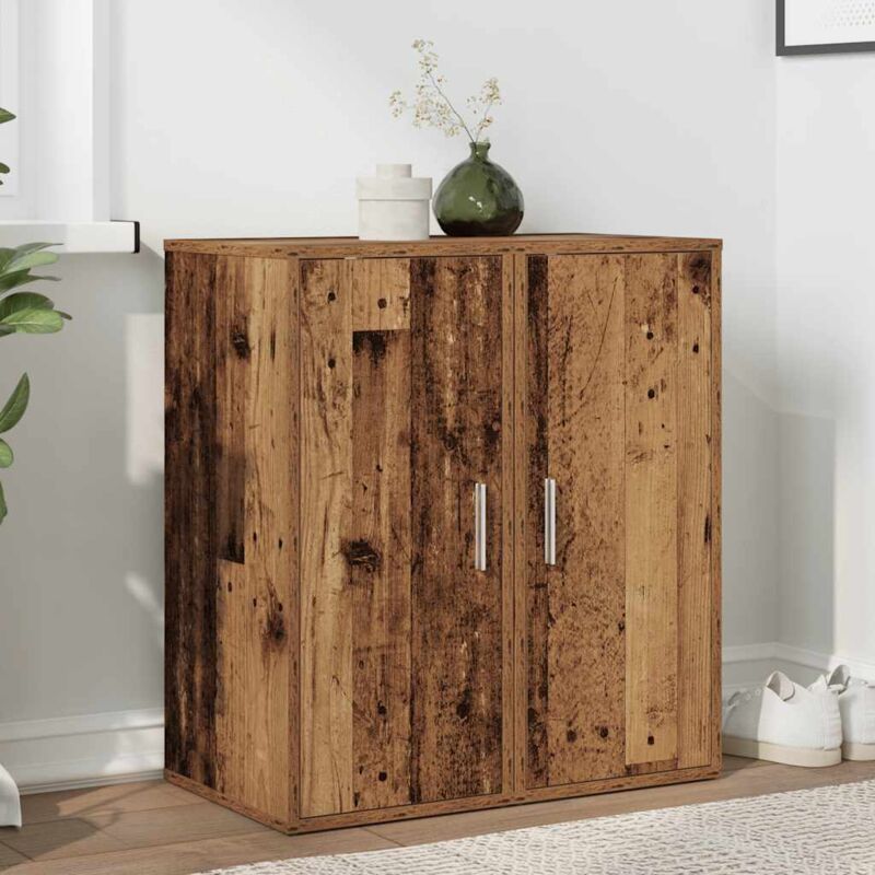 foto del prodotto scarpiere 2 pz legno antico 32x35x70 cm in legno multistrato - vidaxl