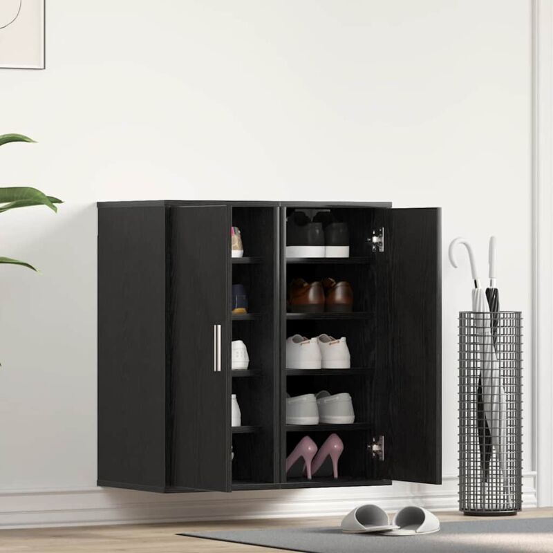foto del prodotto scarpiere 2 pz rovere nero 32x35x70 cm in legno multistrato vidaxl