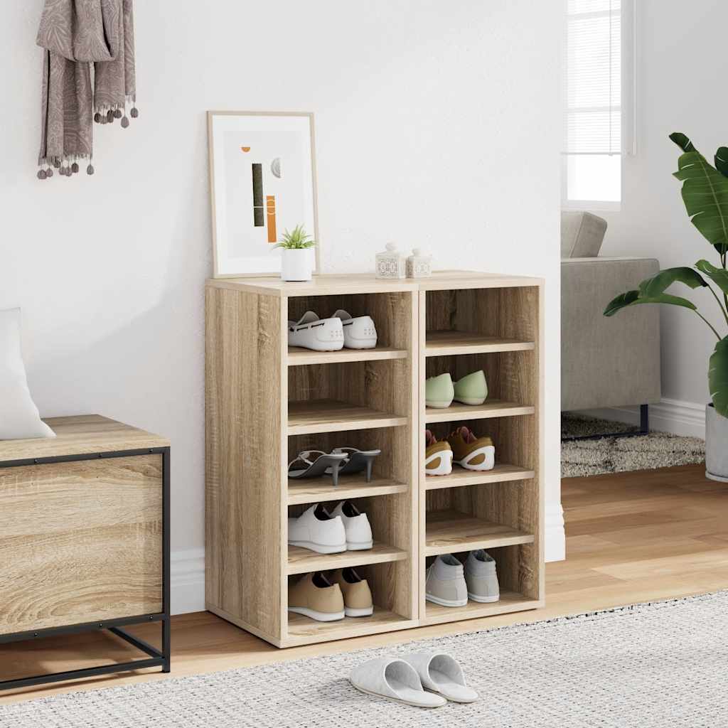 foto del prodotto scarpiere 2 pz rovere sonoma 31,5x35x70 cm in truciolatocod mxl 128576