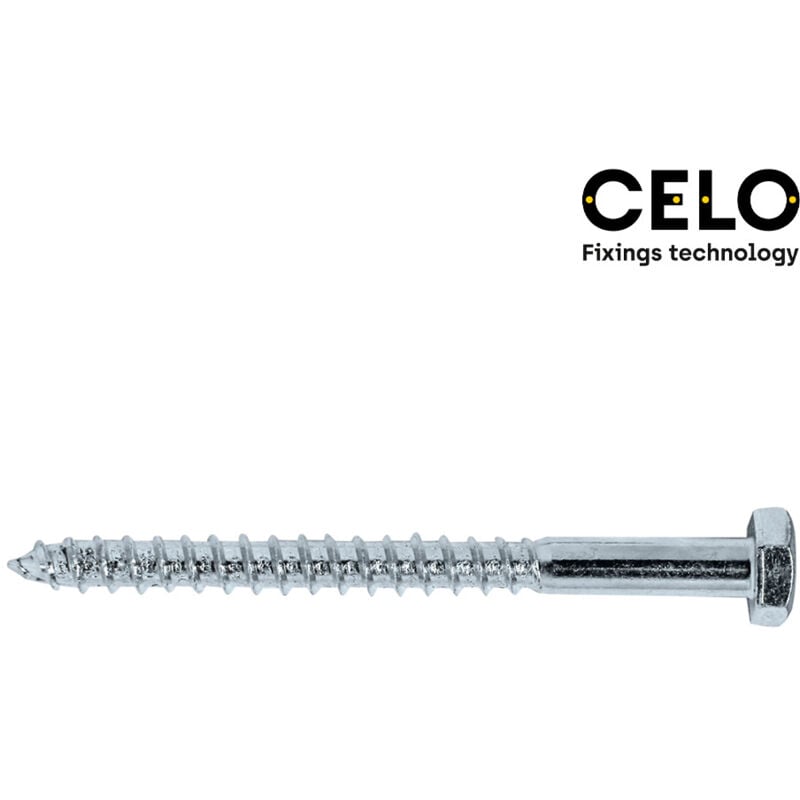 foto del prodotto scatola 100 pz. viti a testa esagonale din ref 571 8x100 zincate cello