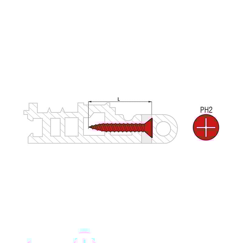 foto del prodotto scatola 1000 viti svasate bianche in pvc plast scell it 4,2 x 16 mm ph2 pvcpw42016