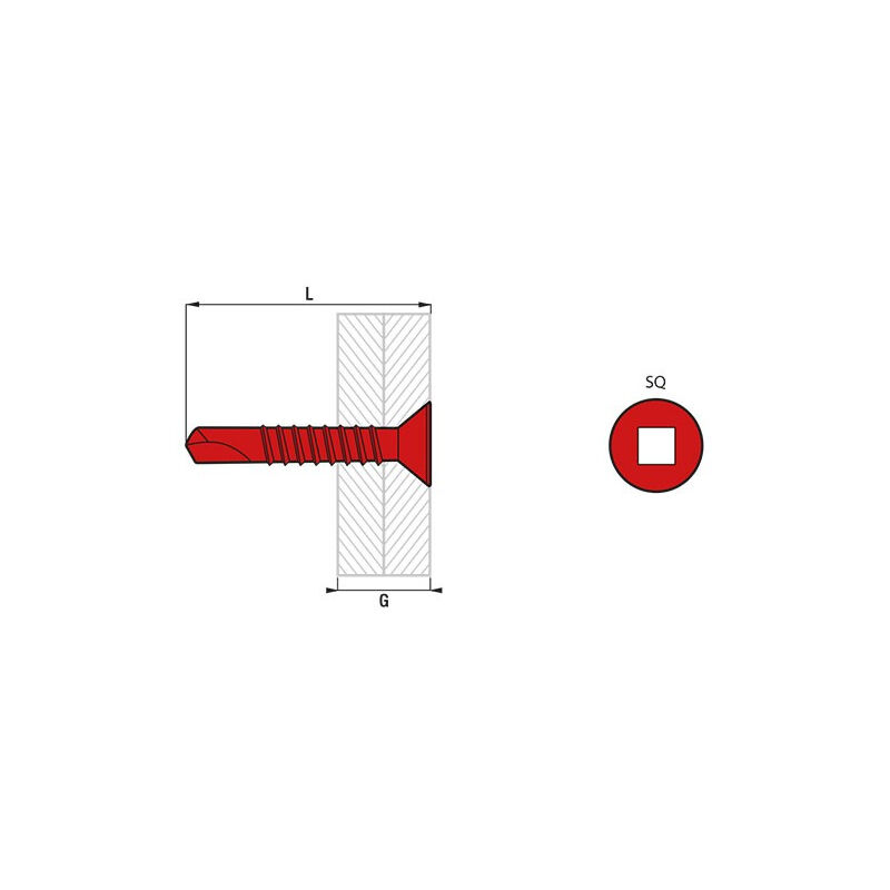 foto del prodotto scatola 250 viti autofilettanti tfq steel scell it sq2 4,8 x 70 mm tfq48070