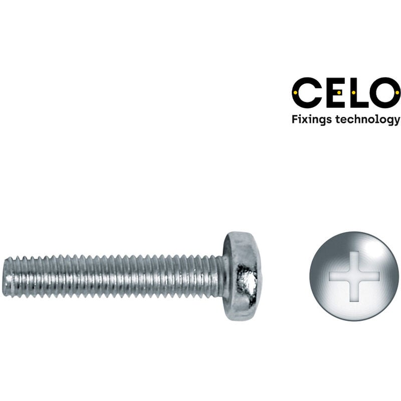 foto del prodotto scatola 500 pezzi vite metrica alom. philips din ref 7985 5x10 zinco. cello