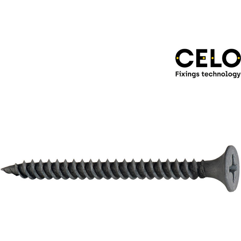 foto del prodotto scatola 500 pz. viti per cartongesso piastra metallica din ref ssf 3,9x55 fosfat. celo