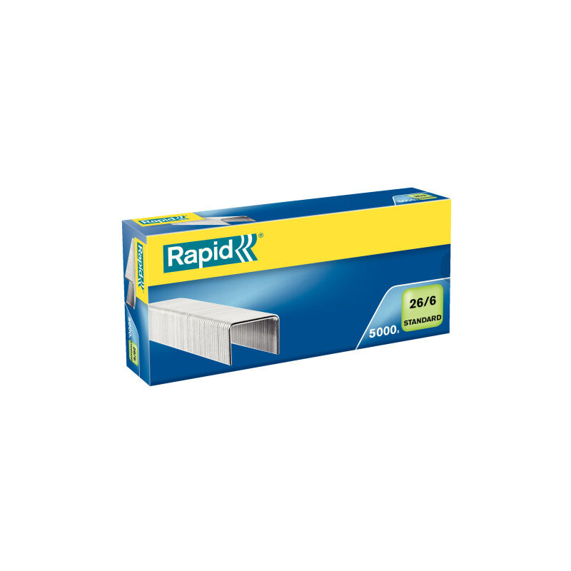 foto del prodotto scatola 5000 punti metallici 26 6 standard zincati rapid 24861800