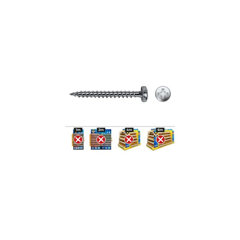 foto del prodotto scatola a viti celo vlox b zincato 4,5 x 30 mm filettatura completa 500 unit 